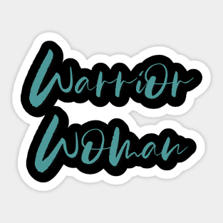 Warrior Woman Teal Sticker